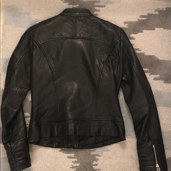 Genuine Black Leather Jacket - Picture 3 of 5